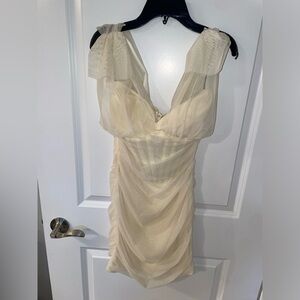 Missguided tie shoulder corset mini dress